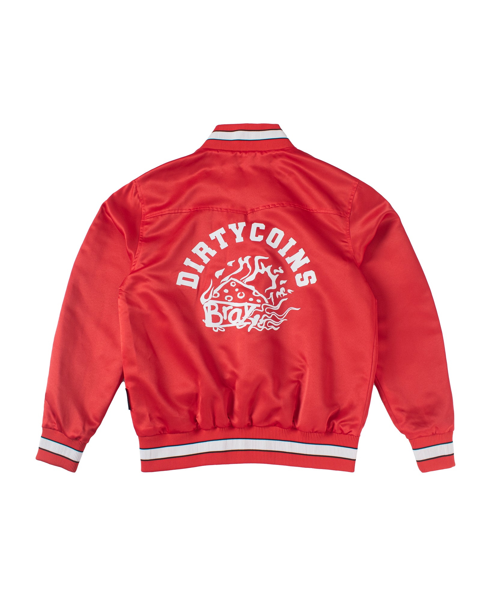 Nylon Varsity Jacket - Red