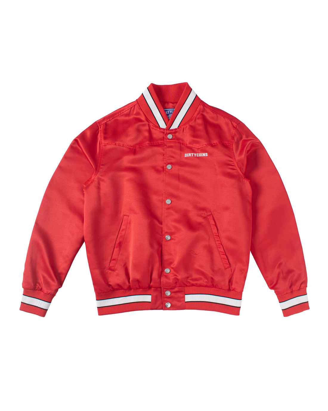 Nylon Varsity Jacket - Red