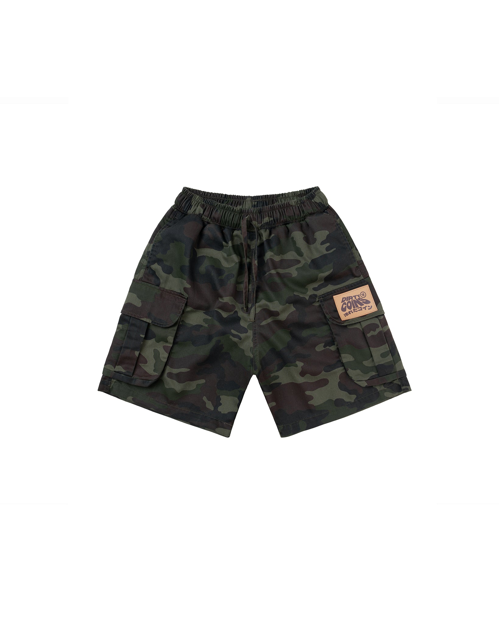 Patched Camo Cargo Shorts