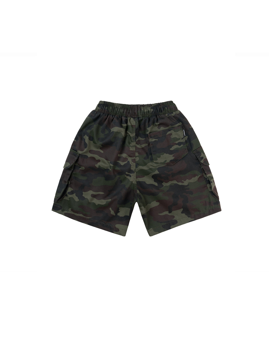 Patched Camo Cargo Shorts